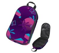 Eslifey Camping Travel Cooking Utensils Organizer Bag, Memphis Palm Tree Geometric Portable Storage Bag for BBQ Camp Cookware Kitchen Kit