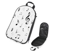 Eslifey Camping Travel Cooking Utensils Organizer Bag, Music Notes Musical Notation Black Pattern Portable Storage Bag for BBQ Camp Cookware Kitchen Kit