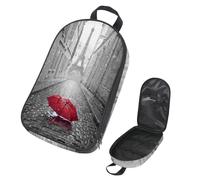 Eslifey Camping Travel Cooking Utensils Organizer Bag, Paris Eiffel Tower Red Umbrella Portable Storage Bag for BBQ Camp Cookware Kitchen Kit