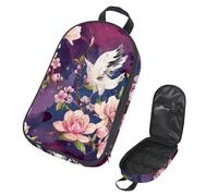 Eslifey Camping Travel Cooking Utensils Organizer Bag, Red Heads Crane Cherry Blossoms Branch Magnolia Flowers Bird Portable Storage Bag for BBQ Camp Cookware Kitchen Kit