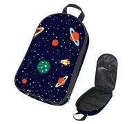 Eslifey Camping Travel Cooking Utensils Organizer Bag, Space Planets Orbits Rockets Satellite Flying Saucer Stars Cosmos Portable Storage Bag for BBQ Camp Cookware Kitchen Kit