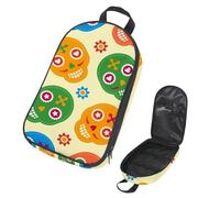 Eslifey Camping Travel Cooking Utensils Organizer Bag, Sugar Skulls Portable Storage Bag for BBQ Camp Cookware Kitchen Kit