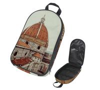 Eslifey Camping Travel Cooking Utensils Organizer Travel Bag, Ancient Architecture Building Portable Storage Bag for BBQ Camp Cookware Kitchen Kit