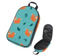 Eslifey Camping Travel Cooking Utensils Organizer Travel Bag, Autumn Cartoon Fox Pattern Portable Storage Bag for BBQ Camp Cookware Kitchen Kit