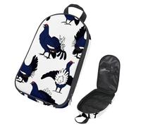 Eslifey Camping Travel Cooking Utensils Organizer Travel Bag, Black Grouse Portable Storage Bag for BBQ Camp Cookware Kitchen Kit