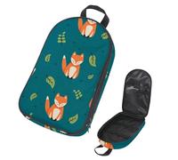 Eslifey Camping Travel Cooking Utensils Organizer Travel Bag, Cartoon Fox Maple Leaf Pattern Portable Storage Bag for BBQ Camp Cookware Kitchen Kit