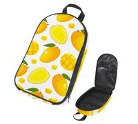 Eslifey Camping Travel Cooking Utensils Organizer Travel Bag, Cartoon Mango Yellow Fruit Pattern Portable Storage Bag for BBQ Camp Cookware Kitchen Kit