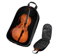 Eslifey Camping Travel Cooking Utensils Organizer Travel Bag, Cello Musical Instruments Black Portable Storage Bag for BBQ Camp Cookware Kitchen Kit