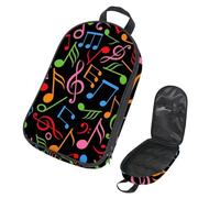 Eslifey Camping Travel Cooking Utensils Organizer Travel Bag, Colorful Music Notes Portable Storage Bag for BBQ Camp Cookware Kitchen Kit