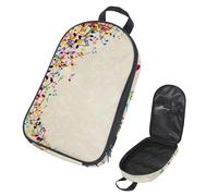 Eslifey Camping Travel Cooking Utensils Organizer Travel Bag, Colorful Music Notes Portable Storage Bag for BBQ Camp Cookware Kitchen Kit