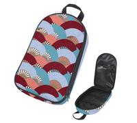 Eslifey Camping Travel Cooking Utensils Organizer Travel Bag, Colorful Spanish Fan Pattern Portable Storage Bag for BBQ Camp Cookware Kitchen Kit