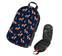 Eslifey Camping Travel Cooking Utensils Organizer Travel Bag, Cute Animal Fox Pattern Portable Storage Bag for BBQ Camp Cookware Kitchen Kit