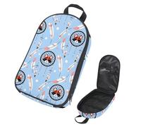 Eslifey Camping Travel Cooking Utensils Organizer Travel Bag, Cute Fox with Dreamcather Feather Portable Storage Bag for BBQ Camp Cookware Kitchen Kit