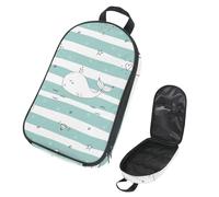 Eslifey Camping Travel Cooking Utensils Organizer Travel Bag, Dolphin Diamond Star Green White Stripe Portable Storage Bag for BBQ Camp Cookware Kitchen Kit