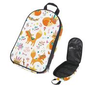 Eslifey Camping Travel Cooking Utensils Organizer Travel Bag, Fox Ethnic Feather Arrow Pattern Portable Storage Bag for BBQ Camp Cookware Kitchen Kit