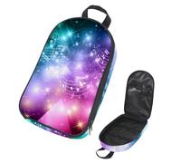 Eslifey Camping Travel Cooking Utensils Organizer Travel Bag, Galaxy Abstract Music Notes Portable Storage Bag for BBQ Camp Cookware Kitchen Kit