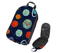 Eslifey Camping Travel Cooking Utensils Organizer Travel Bag, Galaxy Space Solar Earth Mars Portable Storage Bag for BBQ Camp Cookware Kitchen Kit