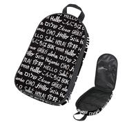 Eslifey Camping Travel Cooking Utensils Organizer Travel Bag, Hello Word Different Languages Portable Storage Bag for BBQ Camp Cookware Kitchen Kit