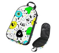 Eslifey Camping Travel Cooking Utensils Organizer Travel Bag, Monster White Portable Storage Bag for BBQ Camp Cookware Kitchen Kit