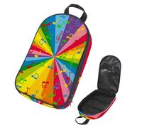 Eslifey Camping Travel Cooking Utensils Organizer Travel Bag, Music Notes Portable Storage Bag for BBQ Camp Cookware Kitchen Kit