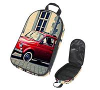 Eslifey Camping Travel Cooking Utensils Organizer Travel Bag, Red Car Architecture Portable Storage Bag for BBQ Camp Cookware Kitchen Kit