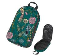 Eslifey Camping Travel Cooking Utensils Organizer Travel Bag, Retro Garde Blossom Flower Birds Spring Portable Storage Bag for BBQ Camp Cookware Kitchen Kit