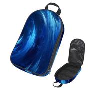 Eslifey Camping Travel Cooking Utensils Organizer Travel Bag, Spiral Wave Curl Digital Art Water Portable Storage Bag for BBQ Camp Cookware Kitchen Kit
