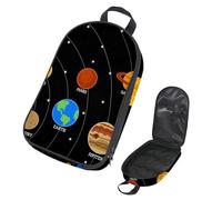 Eslifey Camping Travel Cooking Utensils Organizer Travel Bag, Starry Sky Space Planets Portable Storage Bag for BBQ Camp Cookware Kitchen Kit