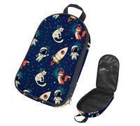 Eslifey Camping Travel Cooking Utensils Organizer Travel Bag, Universe Fox Cat Spacemen Portable Storage Bag for BBQ Camp Cookware Kitchen Kit