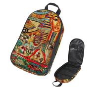 Eslifey Camping Travel Cooking Utensils Organizer Travel Bag, Vintage Egyptian Style Portable Storage Bag for BBQ Camp Cookware Kitchen Kit