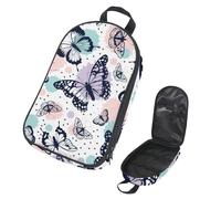 Eslifey Camping Travel Cooking Utensils Organizer Travel Bag, Vintage Retro Butterfly Pattern Portable Storage Bag for BBQ Camp Cookware Kitchen Kit