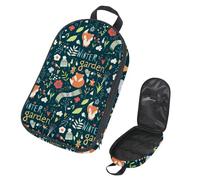 Eslifey Camping Travel Cooking Utensils Organizer Travel Bag, Winter Garden Fox Floral Pattern Portable Storage Bag for BBQ Camp Cookware Kitchen Kit