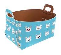 Eslifey Collapsible Storage Bin Small 8.5"x5.5"x5.1" - Foldable Basket with Handles for Shelves, Nursery, Closet, Storage, Laundry Room Organization - Cute Rabbit Head