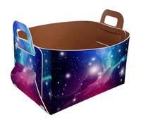 Eslifey Collapsible Storage Bin Small 8.5"x5.5"x5.1" - Foldable Basket with Handles for Shelves, Nursery, Closet, Storage, Laundry Room Organization - Astrology Mystic Galaxy Outer Space Universe