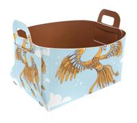 Eslifey Collapsible Storage Bin Small 8.5"x5.5"x5.1" - Foldable Basket with Handles for Shelves, Nursery, Closet, Storage, Laundry Room Organization - Phoenix and Sky