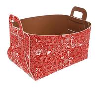 Eslifey Collapsible Storage Bin Small 8.5"x5.5"x5.1" - Foldable Basket with Handles for Shelves, Nursery, Closet, Storage, Laundry Room Organization - Happy Love Heart Elements