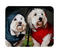 Eslifey Comfortable Mouse Pad Dressed Up Dogs under Umbrella Desktop Mousepad, 21 x 25 cm Mouse Mat, Non-Slip Rubber Base, Improves Speed and Precision