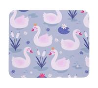 Eslifey Comfortable Mouse Pad Elegant Swan Desktop Mousepad, 21 x 25 cm Mouse Mat, Non-Slip Rubber Base, Improves Speed and Precision