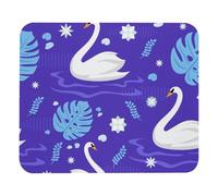 Eslifey Comfortable Mouse Pad Elegant Swan Pattern Desktop Mousepad, 21 x 25 cm Mouse Mat, Non-Slip Rubber Base, Improves Speed and Precision