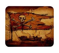 Eslifey Comfortable Mouse Pad Sketch of Pirates on the Sea Desktop Mousepad, 21 x 25 cm Mouse Mat, Non-Slip Rubber Base, Improves Speed and Precision