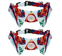 Eslifey Dog Collar with Bow Tie, Adjustable Dog Formal Tuxedo Collar with Removable Shirt Collar, Cat Collars for Small Pets, the Chameleon Insect