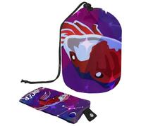 Eslifey Drawstring Cosmetic Bag, Barrel Shaped Portable Travel Makeup Bags, Chinese Zodiac Cancer Large Capacity Waterproof Multifunctional Bucket Toiletry Bag