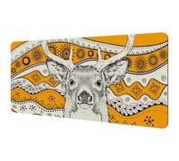 Eslifey Extra Large Mouse Pad, African Tribal Beautiful Woman Deer Pattern Extended Desk Mousepad with Non-Slip Rubber Base, Desk Pad Protector for Gamer, Office & Home, 35.2" x 15.7"
