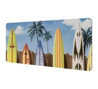 Eslifey Extra Large Mouse Pad, Beach Colorful Surfboard Extended Desk Mousepad with Non-Slip Rubber Base, Desk Pad Protector for Gamer, Office & Home, 35.2" x 15.7"