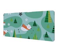 Eslifey Extra Large Mouse Pad, Bear House Tree Forest Extended Desk Mousepad with Non-Slip Rubber Base, Desk Pad Protector for Gamer, Office & Home, 40x89.5cm