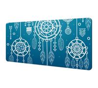 Eslifey Extra Large Mouse Pad, Blue Dreamcatcher Extended Desk Mousepad with Non-Slip Rubber Base, Desk Pad Protector for Gamer, Office & Home, 40x89.5cm