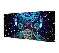 Eslifey Extra Large Mouse Pad, Colorful Dreamcatcher Extended Desk Mousepad with Non-Slip Rubber Base, Desk Pad Protector for Gamer, Office & Home, 40x89.5cm