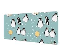 Eslifey Extra Large Mouse Pad, Cute Animals Penguin Gift Balloon Pattern Extended Desk Mousepad with Non-Slip Rubber Base, Desk Pad Protector for Gamer, Office & Home, 40x89.5cm