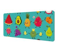 Eslifey Extra Large Mouse Pad, Cute Fruit Avocado Mango Pineapple Pattern Extended Desk Mousepad with Non-Slip Rubber Base, Desk Pad Protector for Gamer, Office & Home, 40x89.5cm