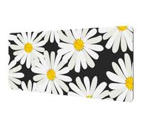 Eslifey Extra Large Mouse Pad, Daisies Pattern Extended Desk Mousepad with Non-Slip Rubber Base, Desk Pad Protector for Gamer, Office & Home, 40x89.5cm